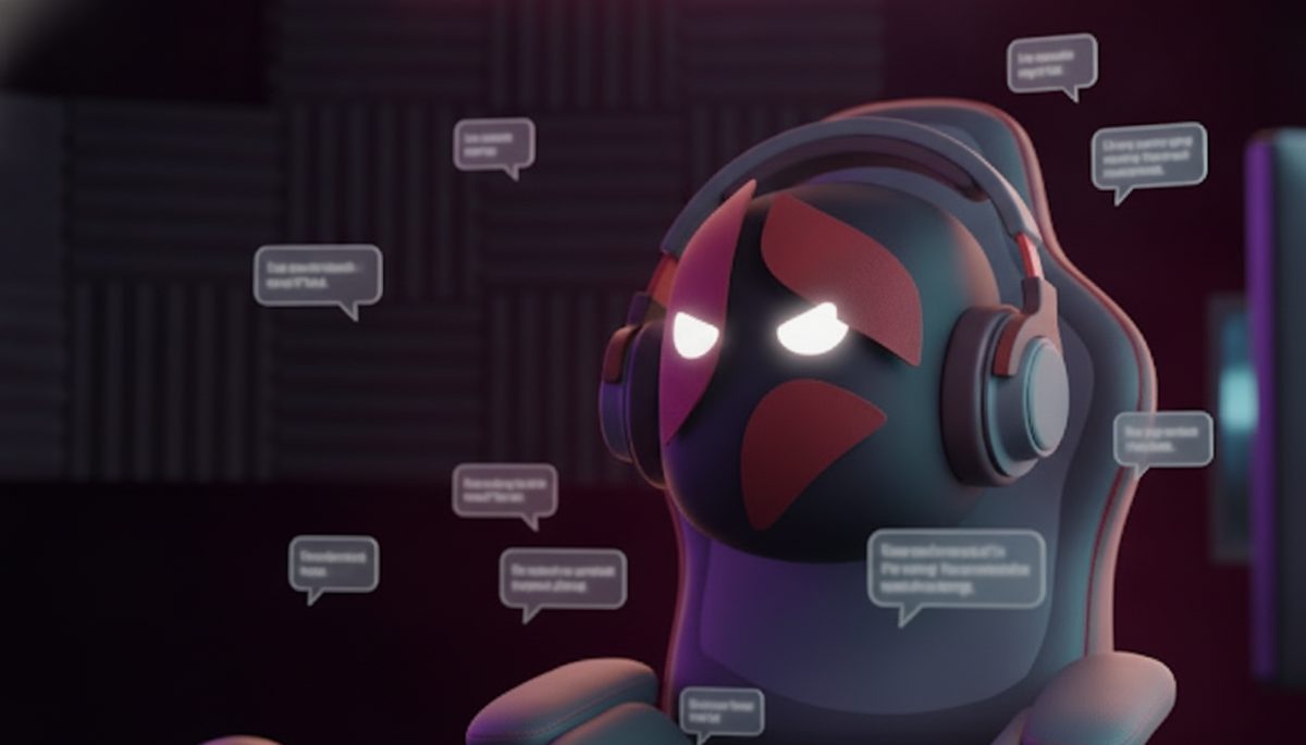 Beta, the Beta Ads mascot, surrounded by floating chat bubbles