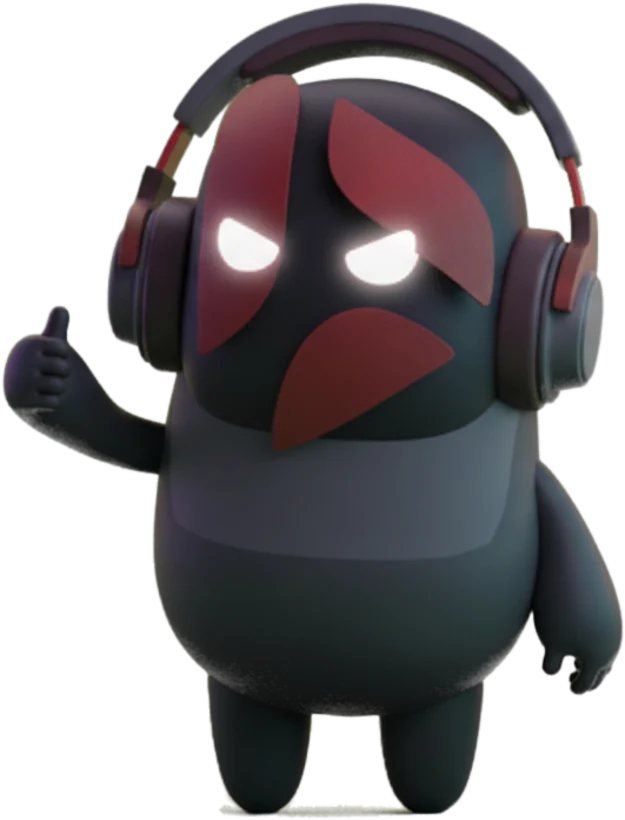 Beta the mascot giving a thumbs up