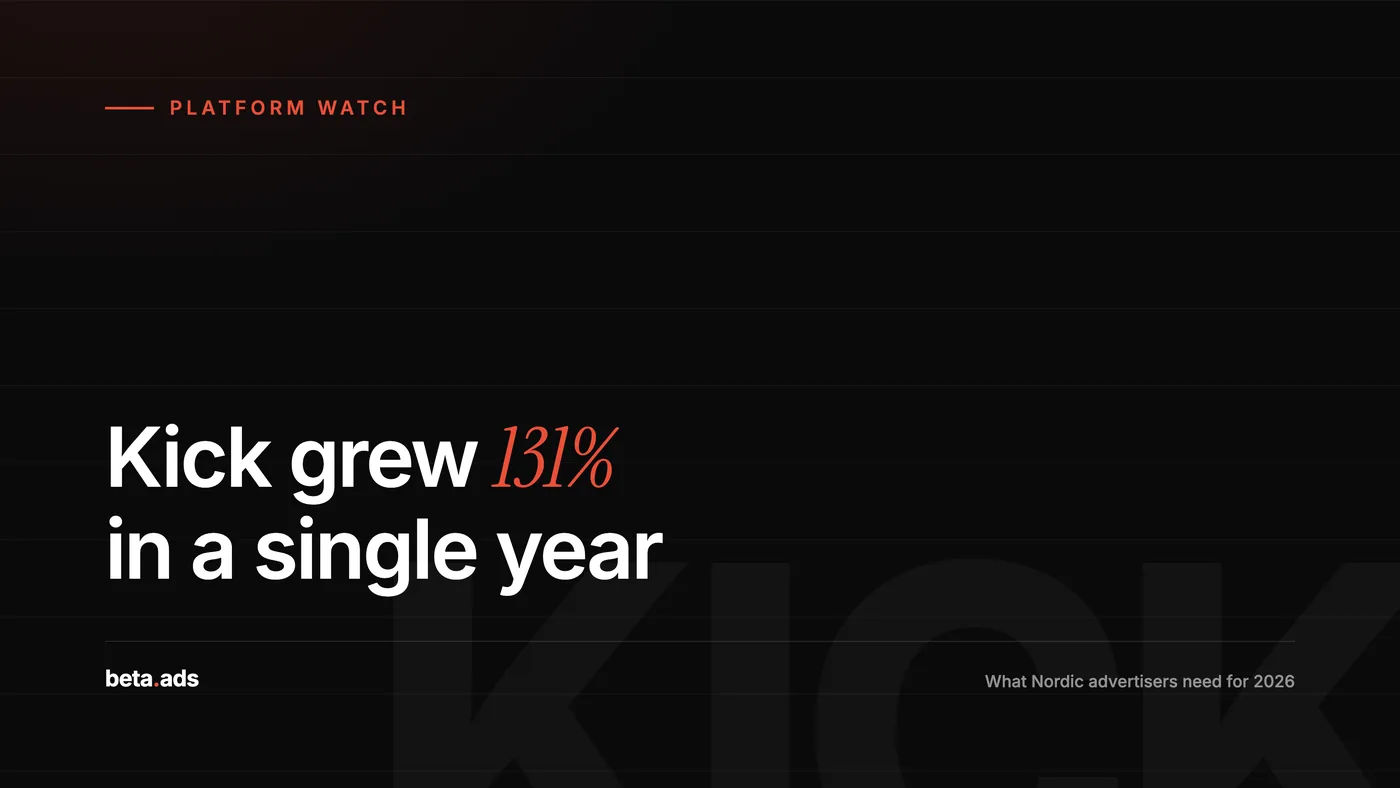 Kick's 131% Growth in 2025: What Nordic Advertisers Need to Know for 2026