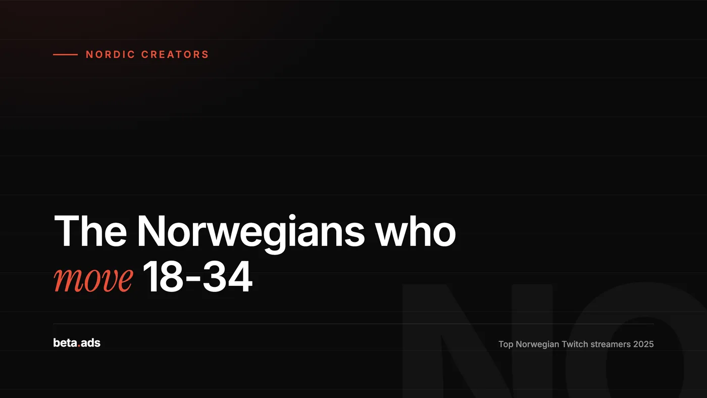 Top Norwegian Twitch Streamers 2025: The Creators Actually Moving Norwegian 18-34 Attention