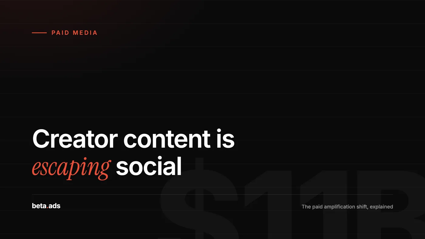 Creator Content Is Escaping Social Media: The $11 Billion Paid Amplification Shift Nordic Brands Should Understand