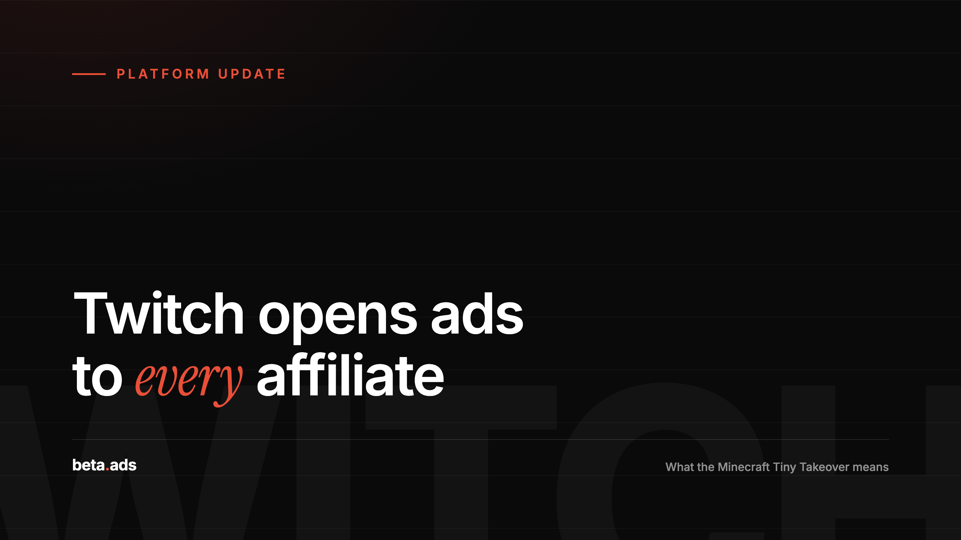 Twitch Opens Sponsored Campaigns to Affiliates: What the Minecraft Tiny Takeover Means for Nordic Brand Advertising