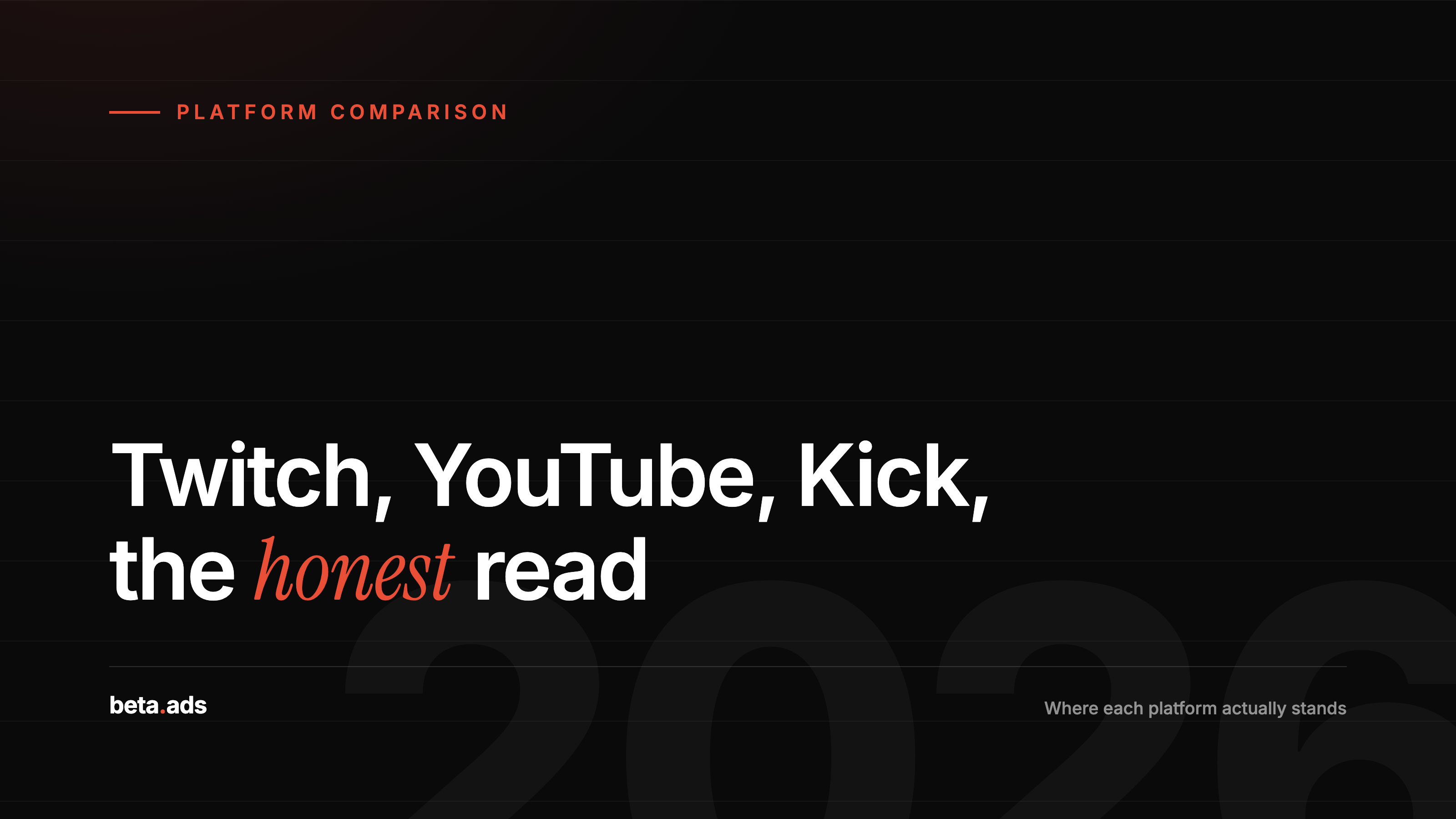 Twitch vs YouTube Gaming vs Kick in 2026: The Honest Platform Comparison