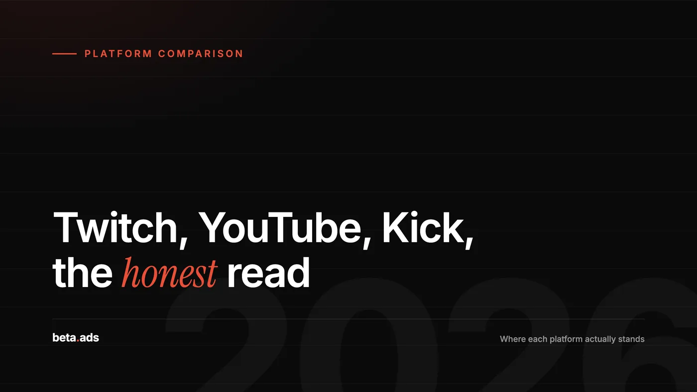 Twitch vs YouTube Gaming vs Kick in 2026: The Honest Platform Comparison