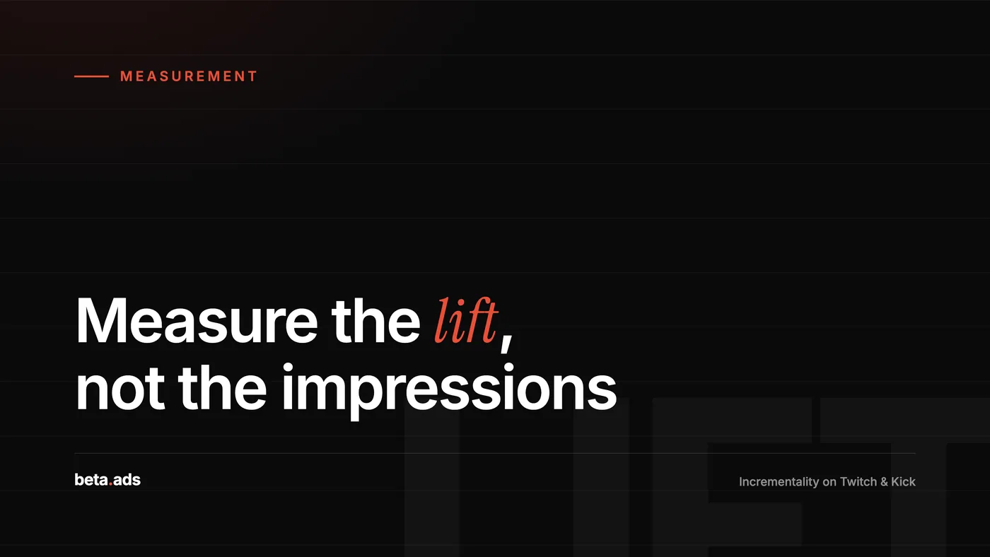 How to Measure Incremental Sales Lift From a Twitch Sponsorship