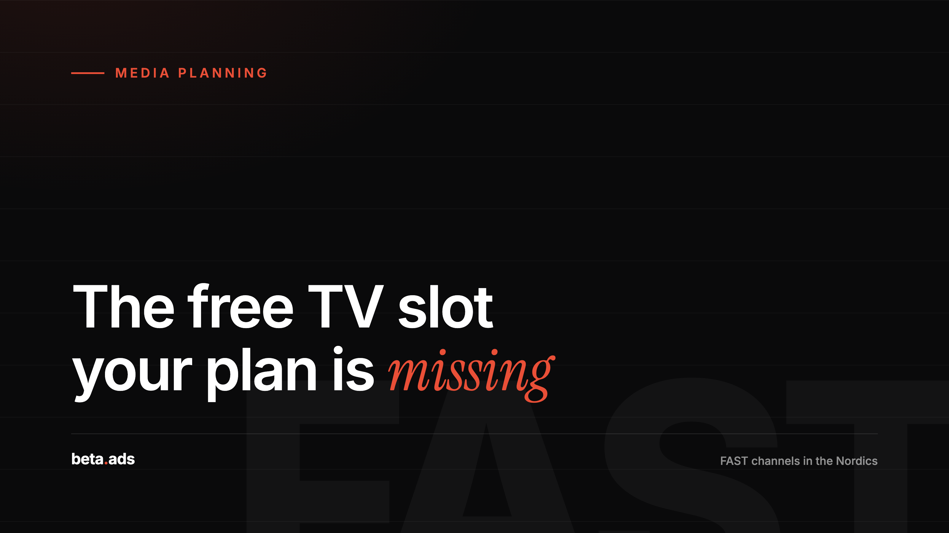 FAST Channels in the Nordics: The Free Streaming TV Slot Your Media Plan Is Missing