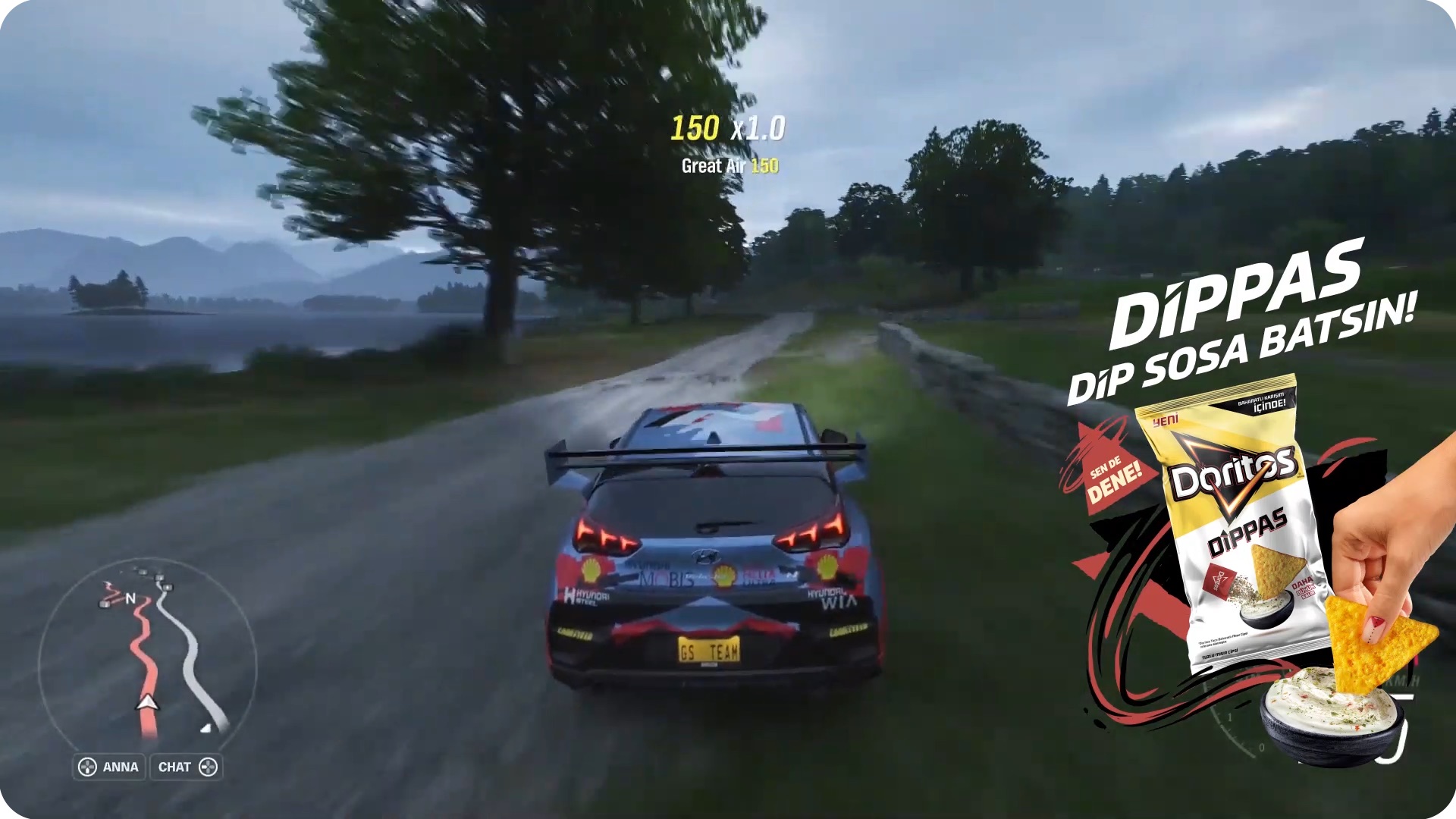 Rich Media format, full-screen animated overlay rendered inside a live stream